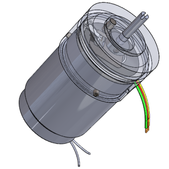 Motorized Potentiometer CAD Transparent